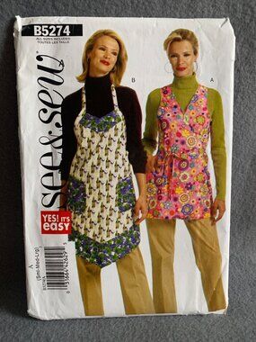 Butterick Misses Aprons Sewing Pattern B5274 Size Sm Med Lg Uncut